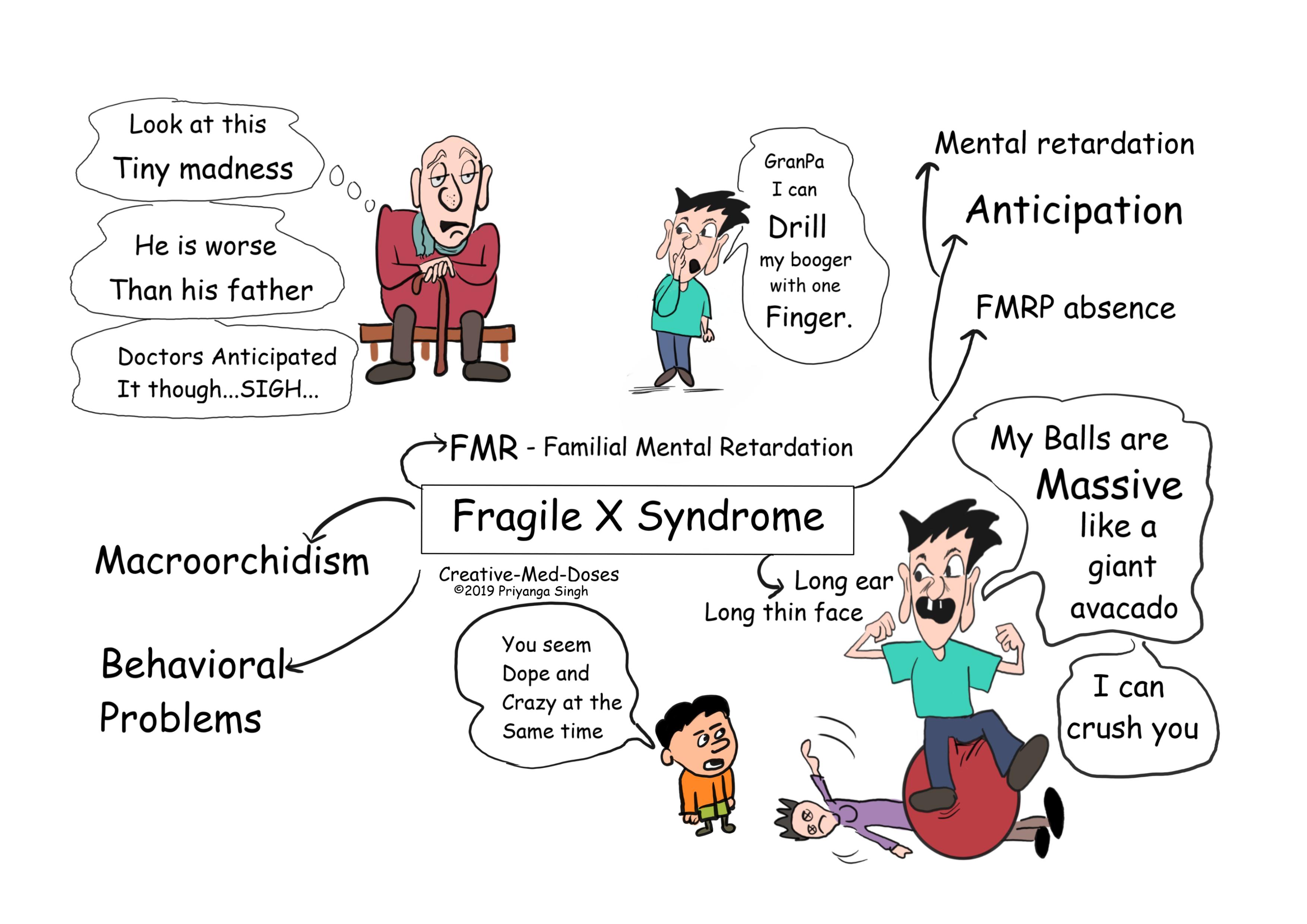 Fragile X Syndrome visual map 